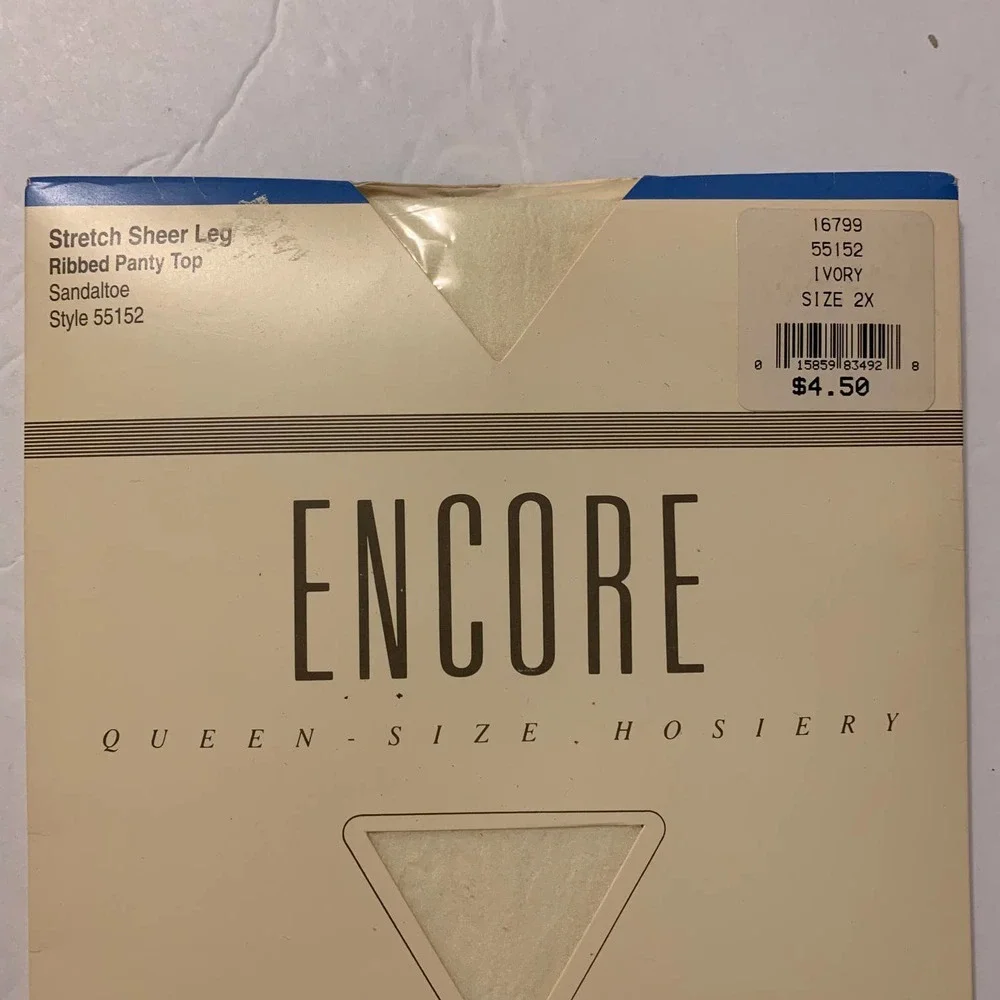 Vintage Nordstrom Encore Pantyhose Style‎ #55152 Queen Size 2X NIB
